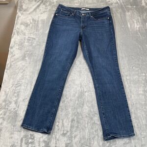 Levis Jeans Womens 12S W31 L28 Classic Straight Dark Wash Blue Denim Stretch